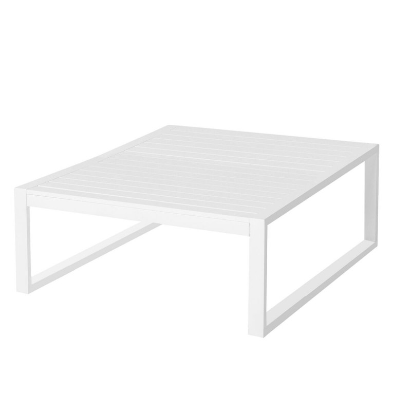 Mesa de Centro Io Blanco Aluminio 100 x 100 x 45 cm Mesa de Centro Io Blanco Aluminio 100 x 100 x 45 cm