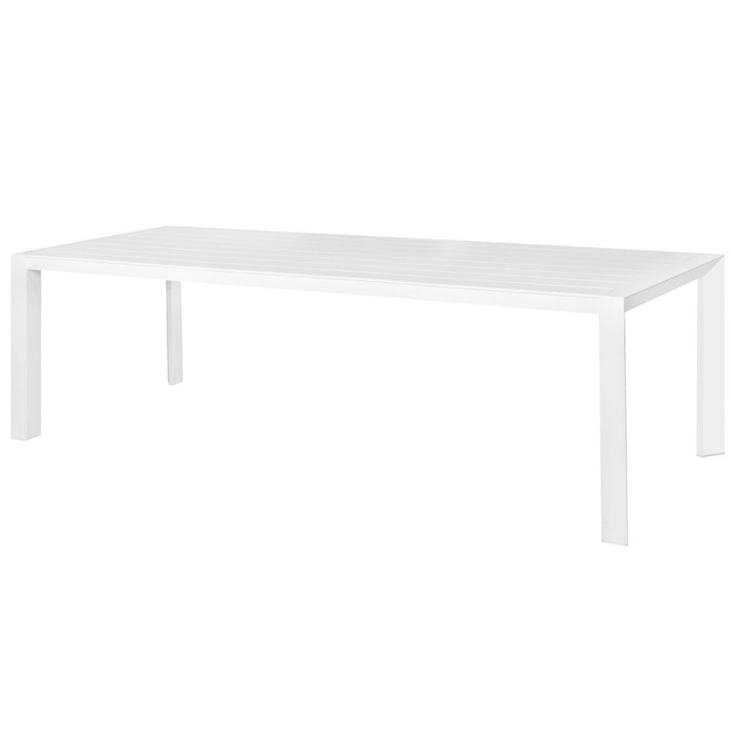 Mesa de Comedor Io Blanco Aluminio 280 x 100 x 75 cm Mesa de Comedor Io Blanco Aluminio 280 x 100 x 75 cm