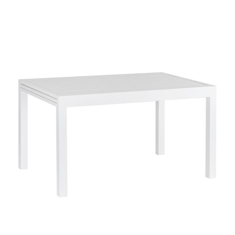 Mesa de Comedor Thais Blanco Aluminio 135 x 90 x 74 cm Mesa de Comedor Thais Blanco Aluminio 135 x 90 x 74 cm