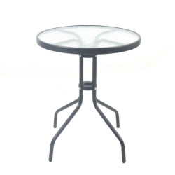 Mesa de Comedor Trivia Antracita Acero 60 x 60 x 70 cm