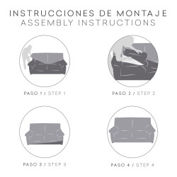 Juego de fundas para sofá Eysa ULISES Beige 3 Piezas