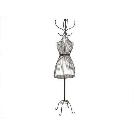 Perchero de Pie Romimex Negro Metal Maniquí 40 x 173 x 40 cm