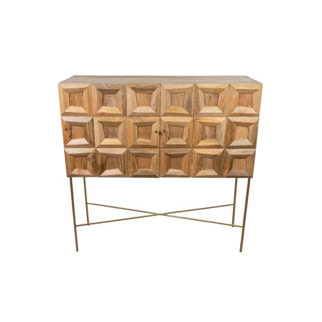 Aparador Romimex Marrón Dorado Madera de mango 44 x 122 x 122 cm