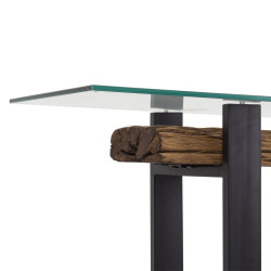 Consola Romimex Marrón Negro 45 x 77 x 140 cm