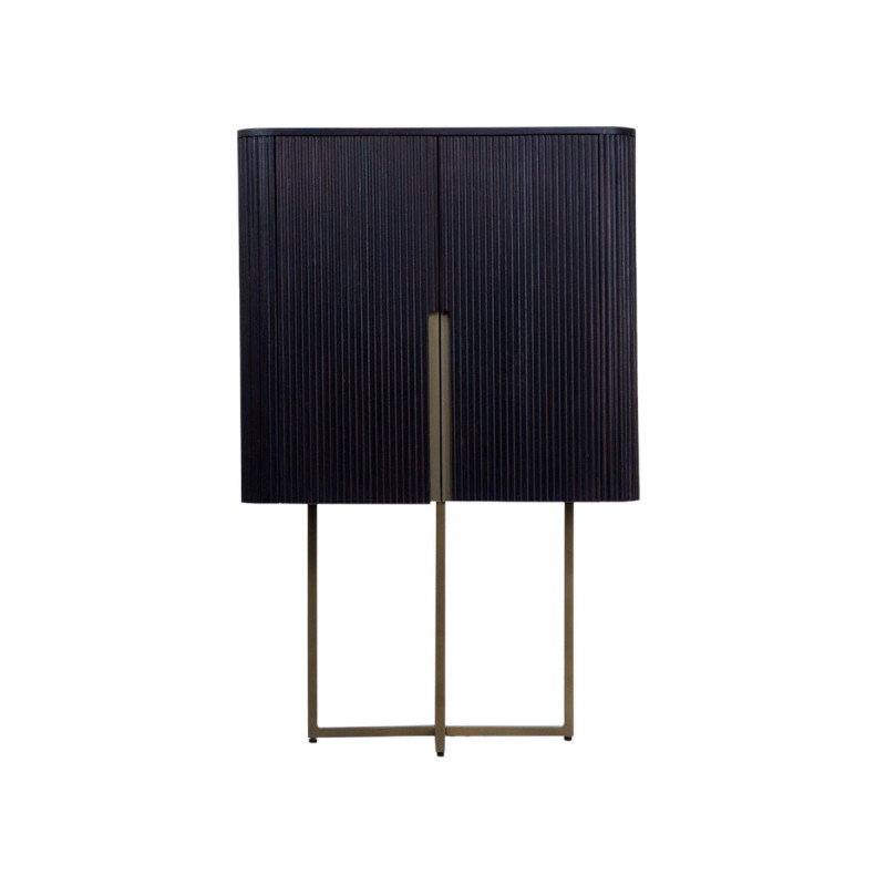 Armario Romimex Marrón Dorado Metal Madera de mango 80 x 125 x 40 cm Armario Romimex Marrón Dorado Metal Madera de mango 80 x 125 x 40 cm
