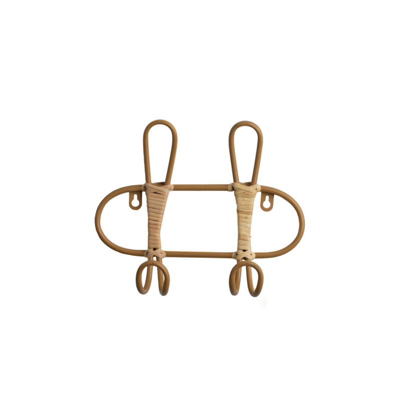 Perchero de Pared Romimex Natural Mimbre 27 x 21 x 8 cm Perchero de Pared Romimex Natural Mimbre 27 x 21 x 8 cm