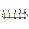 Perchero de Pared Romimex Negro Mimbre 61 x 21 x 8 cm