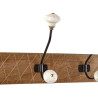 Perchero de Pared Romimex Natural Madera Metal Cerámica 48 x 21 x 13