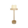 Mesa auxiliar Romimex Marrón Dorado Madera Metal 25 x 50 x 25 cm
