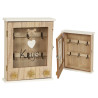 Armario de llaves Romimex Natural Madera MDF 21 x 26 x 6 cm