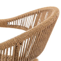 Silla de Jardín Neska Blanco Aluminio ratán sintético 56 x 59,5 x 8