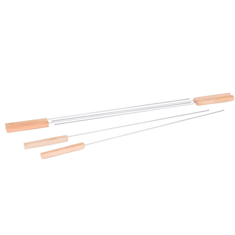 Set de Pinchos para Barbacoa Acero Inoxidable 40 x 0,5 x 0,5 cm Set de Pinchos para Barbacoa Acero Inoxidable 40 x 0,5 x 0,5 cm