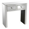 Consola Alexandra House Living Transparente Cristal Espejo 80 x 80 x 3