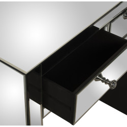 Consola Alexandra House Living Transparente Cristal Espejo 80 x 80 x 3
