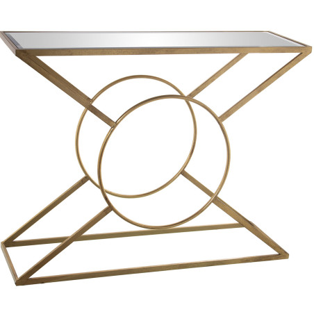 Consola Alexandra House Living Transparente Dorado Metal 100 x 79 x 32