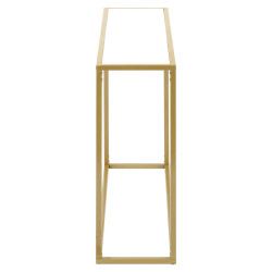 Set de mesas Alexandra House Living Transparente Dorado Metal 2 Piezas