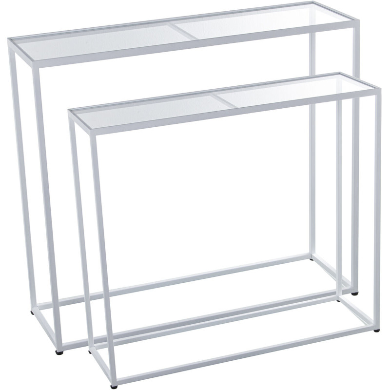 Set de mesas Alexandra House Living Plateado Metal 2 Piezas Set de mesas Alexandra House Living Plateado Metal 2 Piezas
