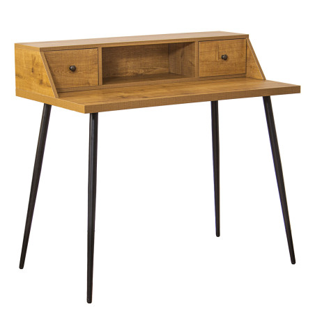 Mesa de Escritorio con Cajones Alexandra House Living Natural Metal 10