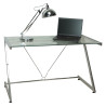 Mesa de Escritorio Alexandra House Living Blanco Transparente Cristal