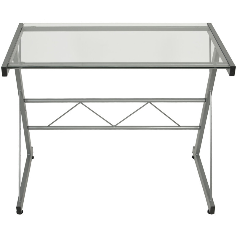 Mesa de Escritorio Alexandra House Living Gris Metal 90 x 72 x 50 cm Mesa de Escritorio Alexandra House Living Gris Metal 90 x 72 x 50 cm