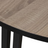 Juego de 2 mesas Alexandra House Living Marrón Negro Madera