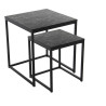 Juego de 2 mesas Alexandra House Living Negro Metal