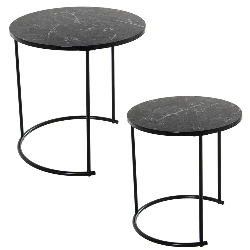 Juego de 2 mesas Alexandra House Living Negro Metal Juego de 2 mesas Alexandra House Living Negro Metal