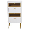 Cajonera Alexandra House Living Blanco Marrón Dorado Madera 45 x 88 x