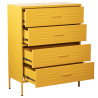 Cómoda Alexandra House Living Amarillo 80 x 102 x 35 cm