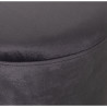 Puff Alexandra House Living Gris Plateado Terciopelo Madera 10 x 42 x