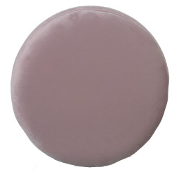 Puff Alexandra House Living Rosa Plateado Terciopelo Madera 7 x 43 x 3