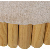 Puff Alexandra House Living Amarillo Beige Madera 38 x 40 x 38 cm
