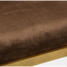 Banqueta Alexandra House Living Marrón Dorado Terciopelo Metal 60 x 4