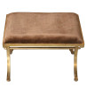 Banqueta Alexandra House Living Marrón Dorado Terciopelo Metal 60 x 4