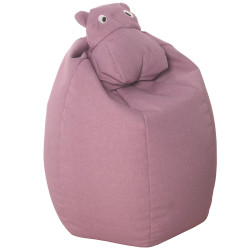 Puff Alexandra House Living Rosa Acrílico Plástico Melamina Hipopót