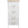 Cajonera Alexandra House Living Blanco Marrón Madera 40 x 91 x 30 cm