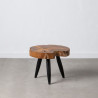 Mesa auxiliar Natural Negro madera de teca 50 x 50 x 40 cm