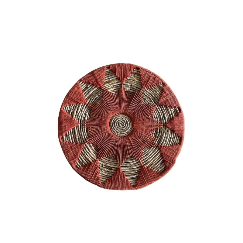 Perchero de Pared Romimex Natural Coral Fibra natural Macramé 52 x 52 Perchero de Pared Romimex Natural Coral Fibra natural Macramé 52 x 52