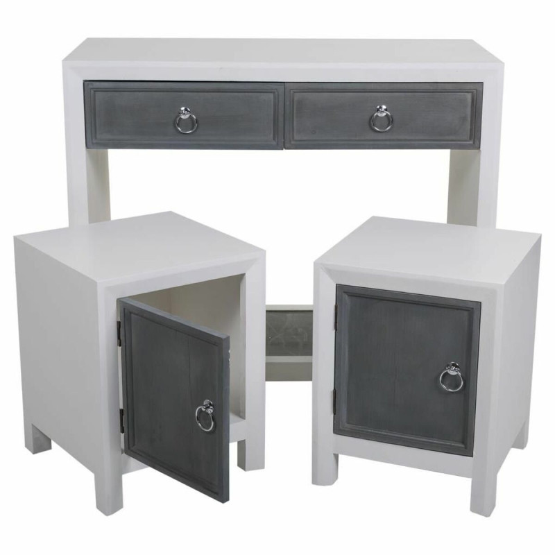 Recibidor Alexandra House Living Blanco Gris Madera de abeto Madera MD Recibidor Alexandra House Living Blanco Gris Madera de abeto Madera MD