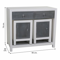 Recibidor Alexandra House Living Blanco Gris Madera de abeto Madera MD