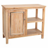 Recibidor Alexandra House Living Plateado Natural Madera Acero Inoxida