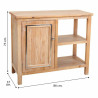 Recibidor Alexandra House Living Plateado Natural Madera Acero Inoxida