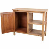Recibidor Alexandra House Living Plateado Natural Madera Acero Inoxida