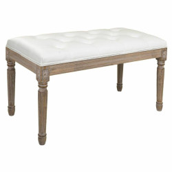 Banqueta Alexandra House Living Gris Poliuretano Madera de caucho 40 x