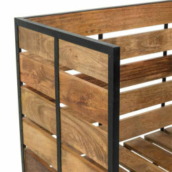 Banco Alexandra House Living Marrón Negro Hierro Madera de mango 61 x