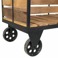 Banco Alexandra House Living Marrón Negro Hierro Madera de mango 61 x