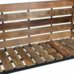 Banco Alexandra House Living Marrón Negro Hierro Madera de mango 61 x