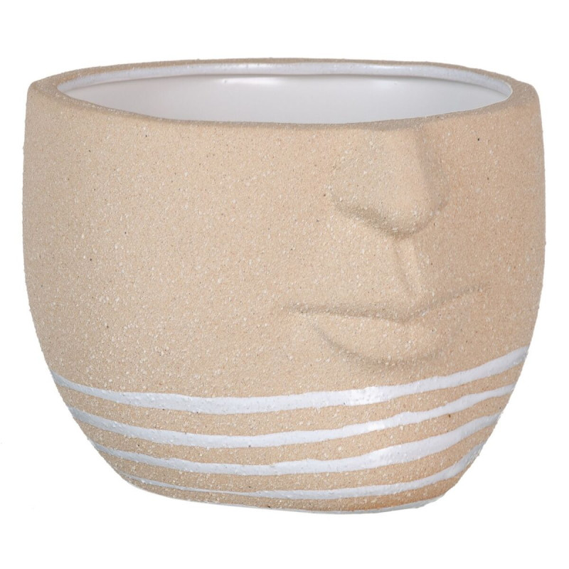 Macetero 21 x 19,5 x 15 cm Cerámica Natural Macetero 21 x 19,5 x 15 cm Cerámica Natural