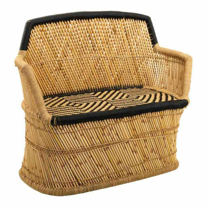 Sofá Alexandra House Living Negro Natural 46 x 90 x 103 cm Sofá Alexandra House Living Negro Natural 46 x 90 x 103 cm