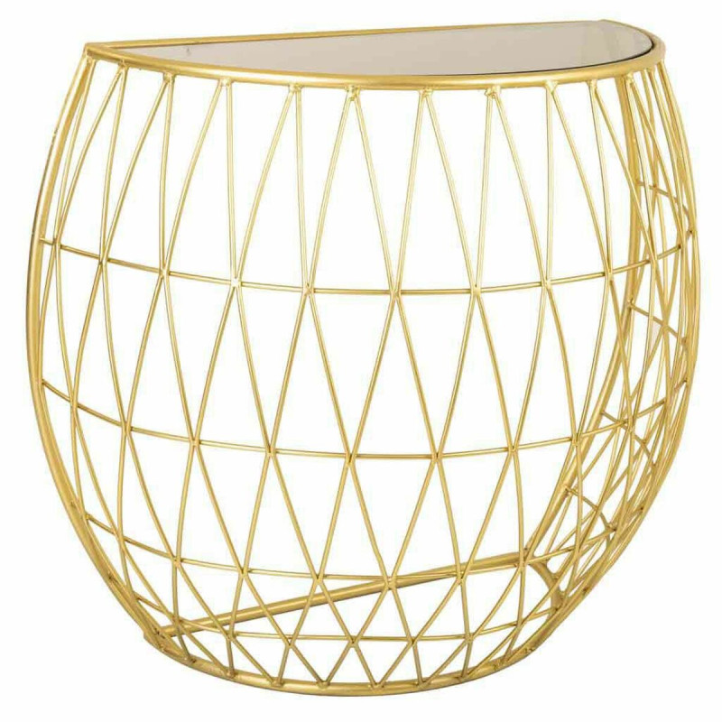 Recibidor Alexandra House Living Oro Vidrio Hierro 52 x 77 x 92 cm Recibidor Alexandra House Living Oro Vidrio Hierro 52 x 77 x 92 cm